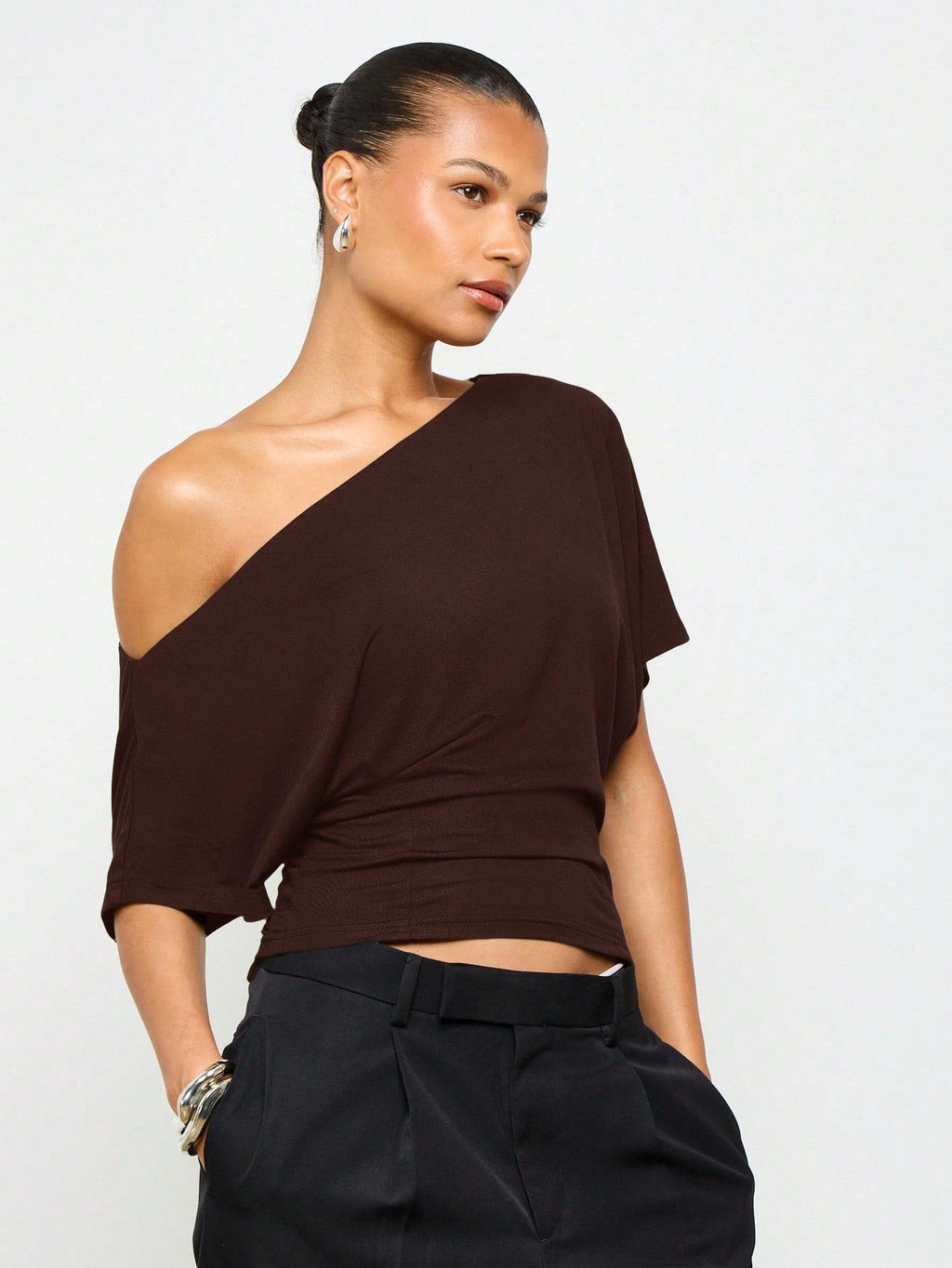 Elegant Off Shoulder Ruched Top