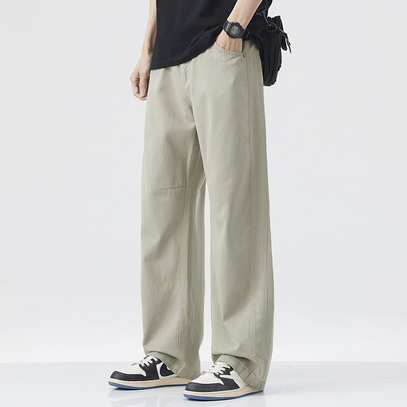 Loose-Fit Straight-Leg Trousers