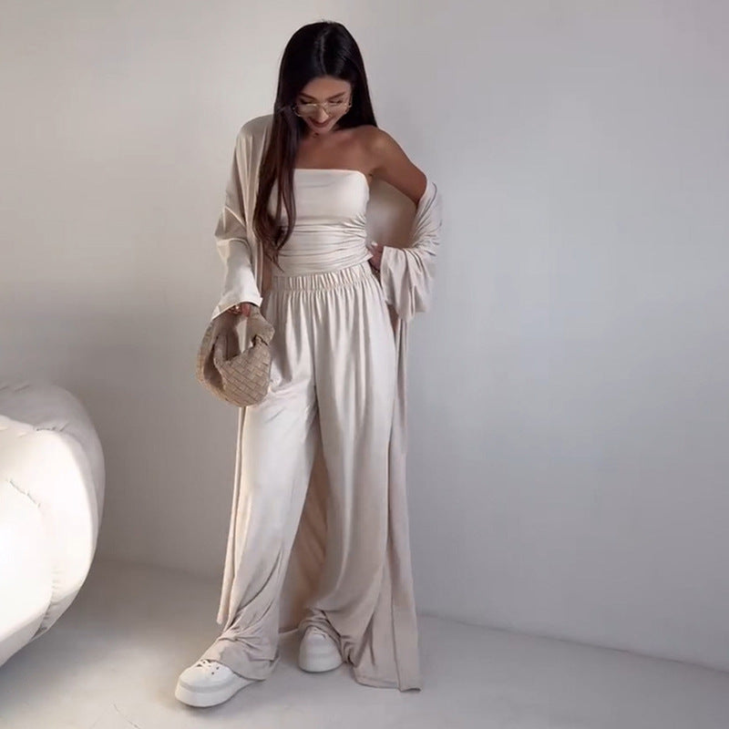Chic Three Piece Loungewear Set