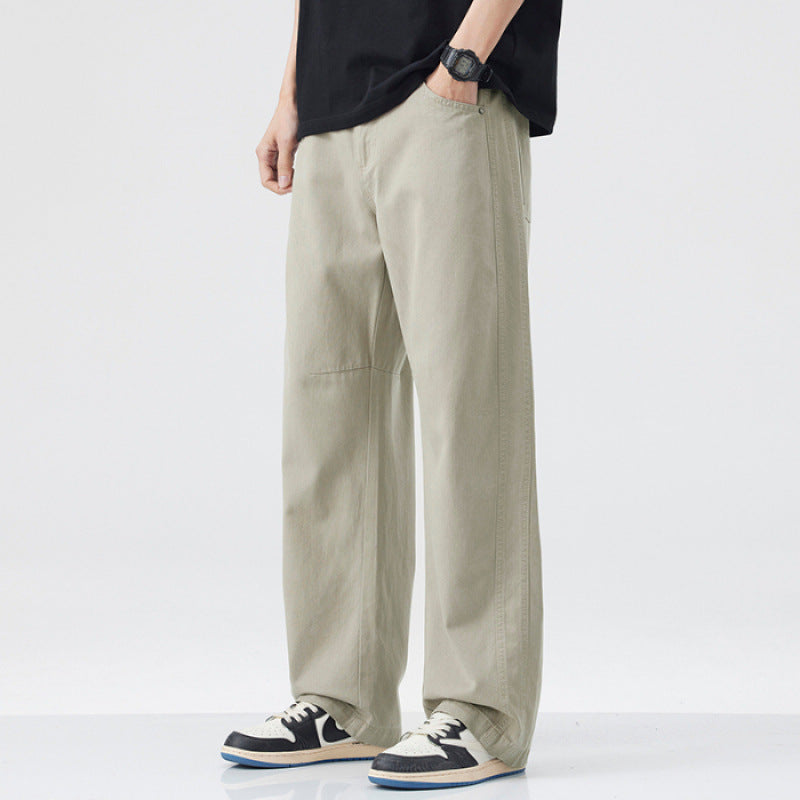 Loose-Fit Straight-Leg Trousers