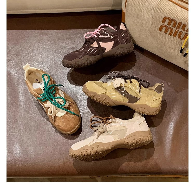 Leather Platform Trainers