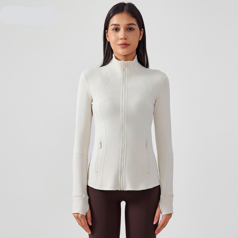 Slim-Fit Stand Collar Sports Jacket