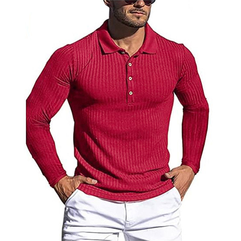Men's Ribbed Knit Polo