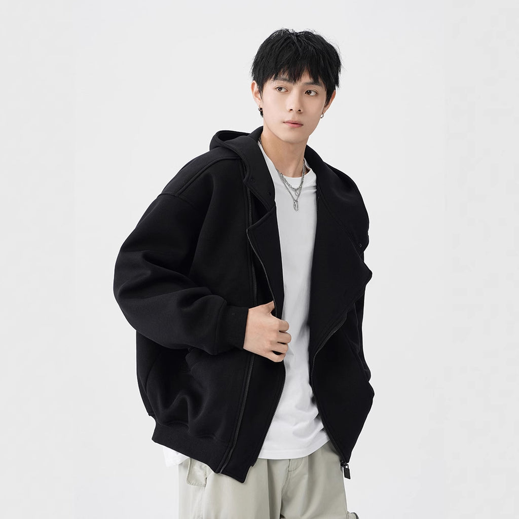 Asymmetrical Zip-Up Hoodie