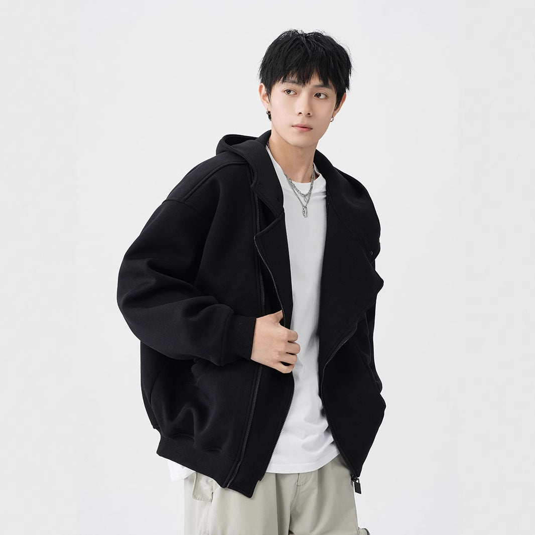 Asymmetrical Zip-Up Hoodie