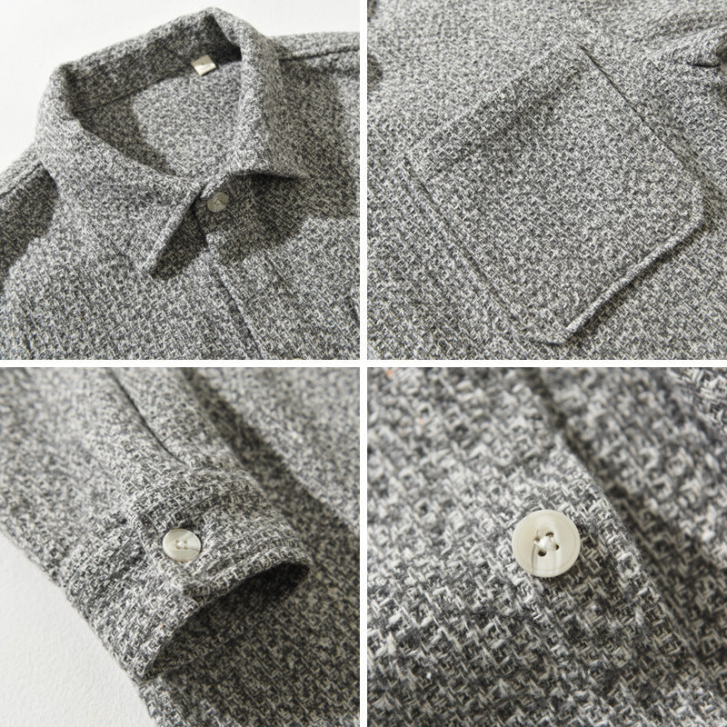 Textured Bouclé Overshirt