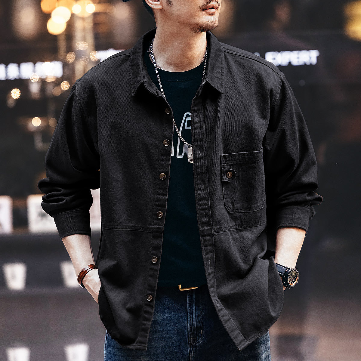 Vintage Workwear Shirt Jacket