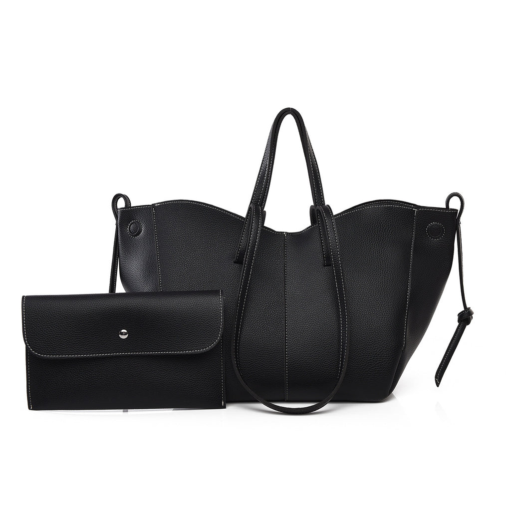 tote bag and matching clutch set