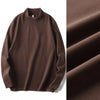 Coffee [skin-friendly high elasticity warm 240G double-sided fleece base shirt]