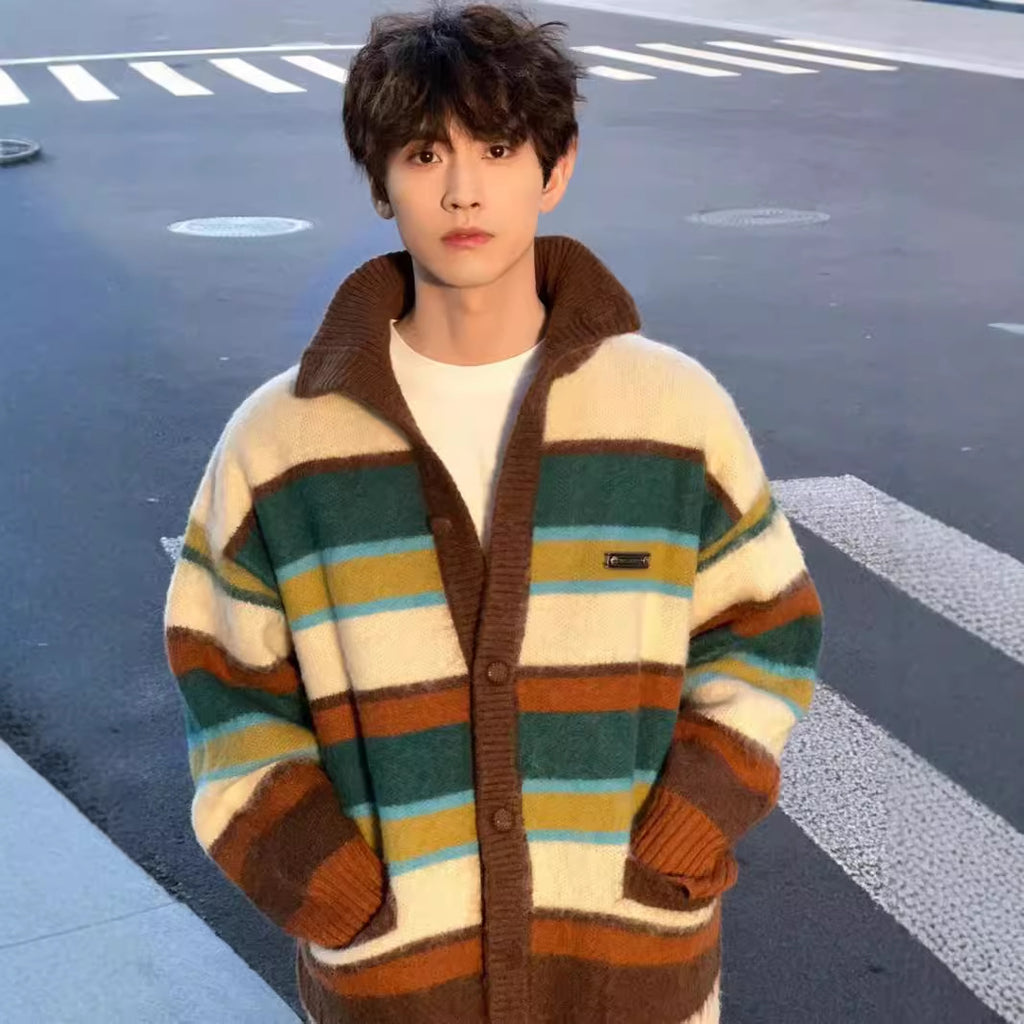 Striped Knit Cardigan