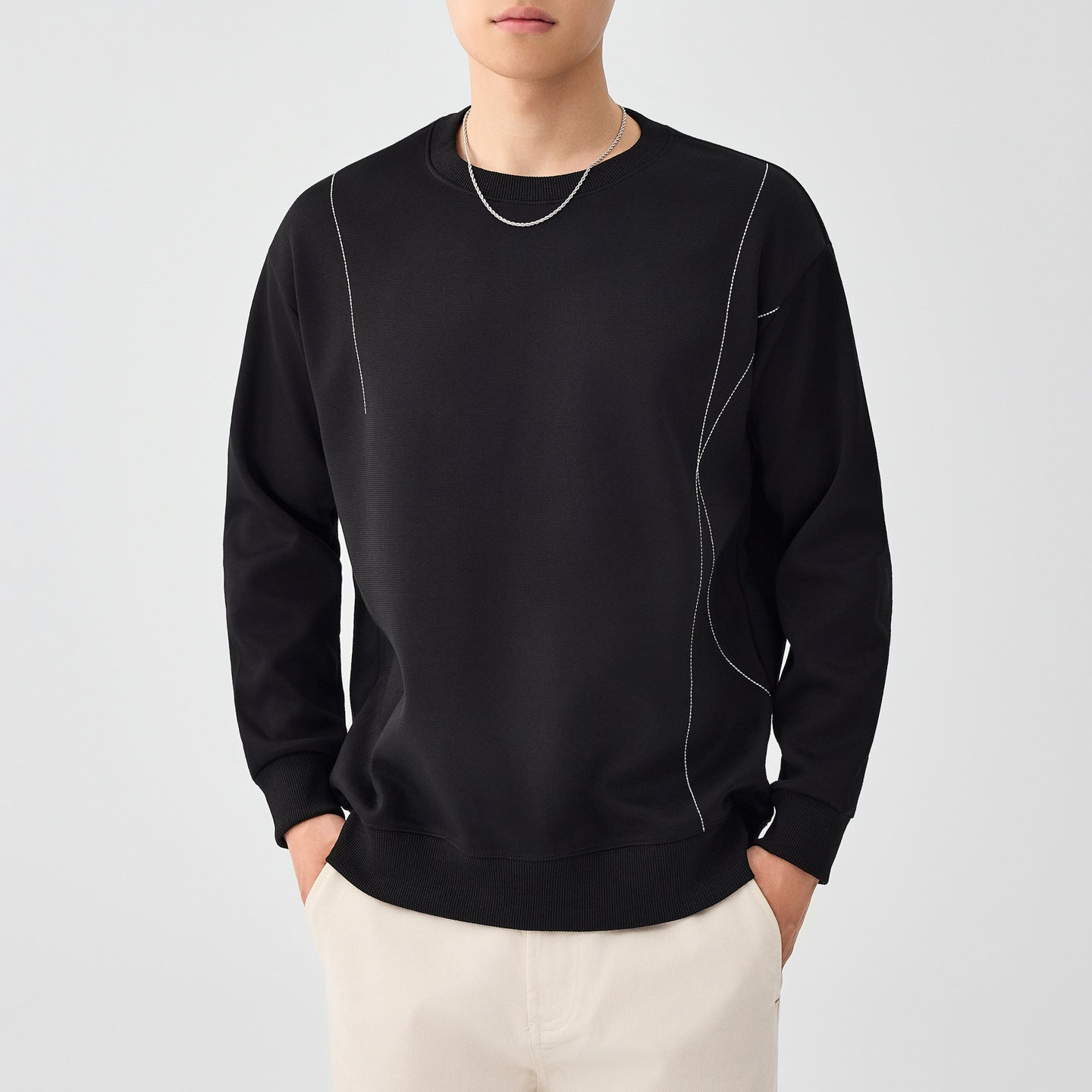 Minimalist Embroidered Sweatshirt