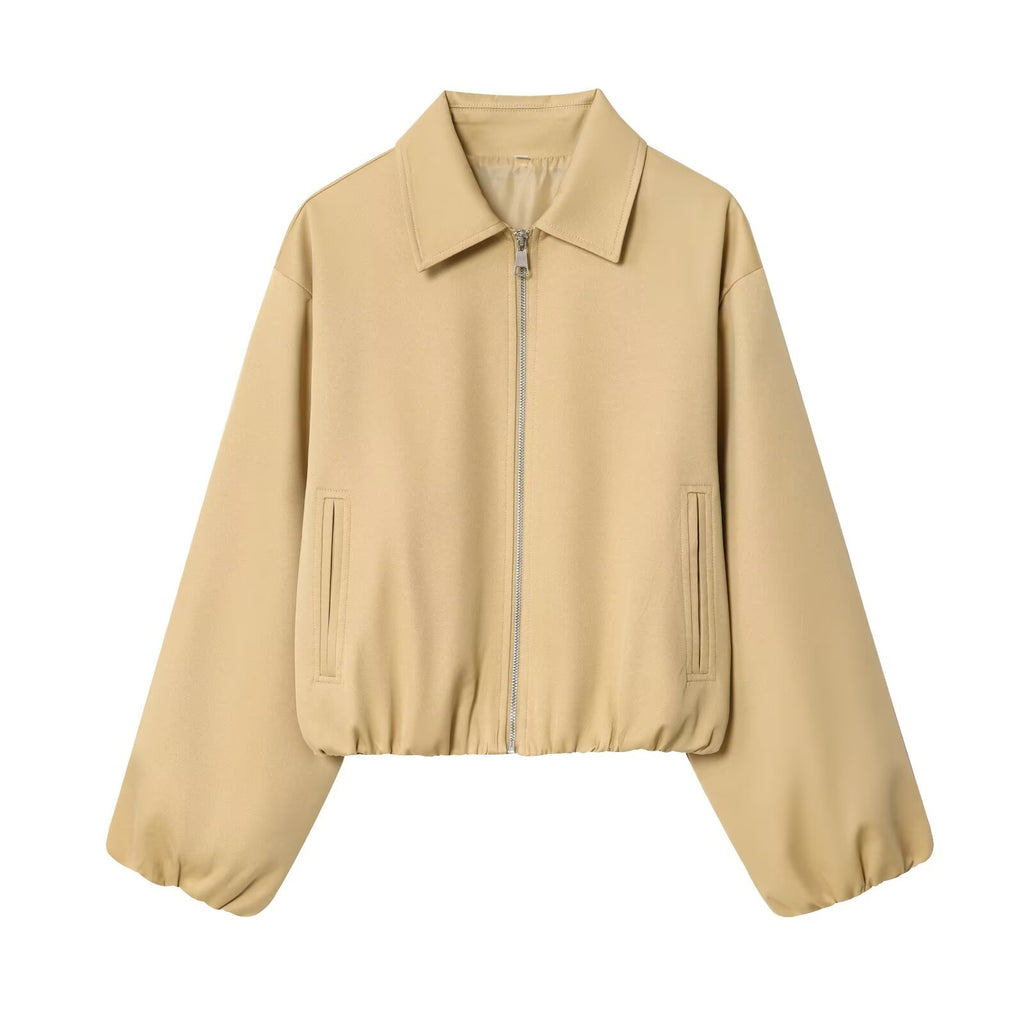 Women's Puff-Hem Cropped Jacket