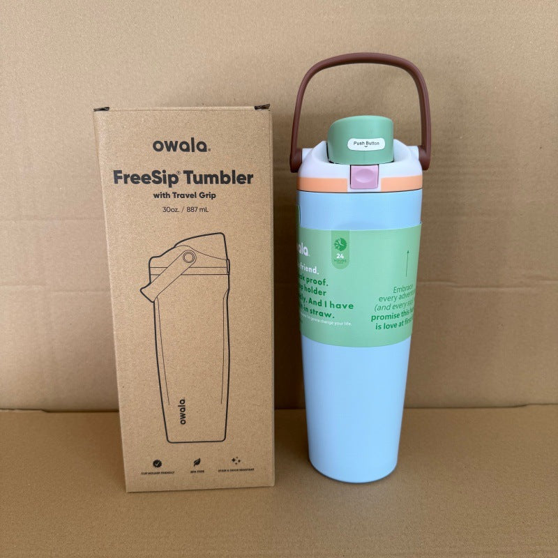 30oz Insulated Stainless Steel Tumbler with Straw