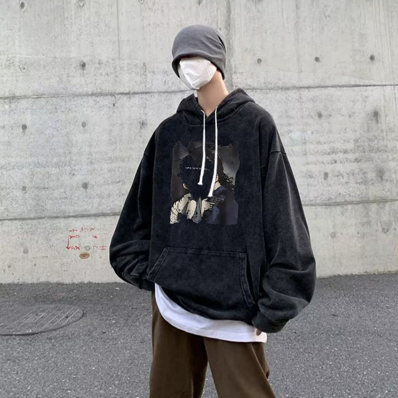 Oversized Print Hoodie