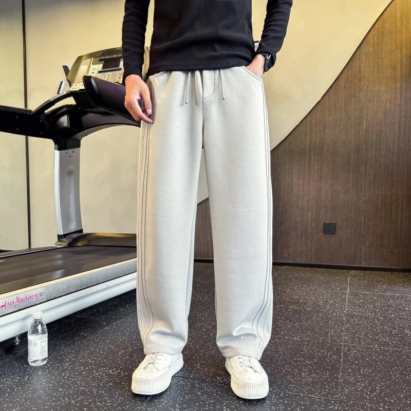 Heavyweight Fleece-Lined Straight-Leg Sweatpants