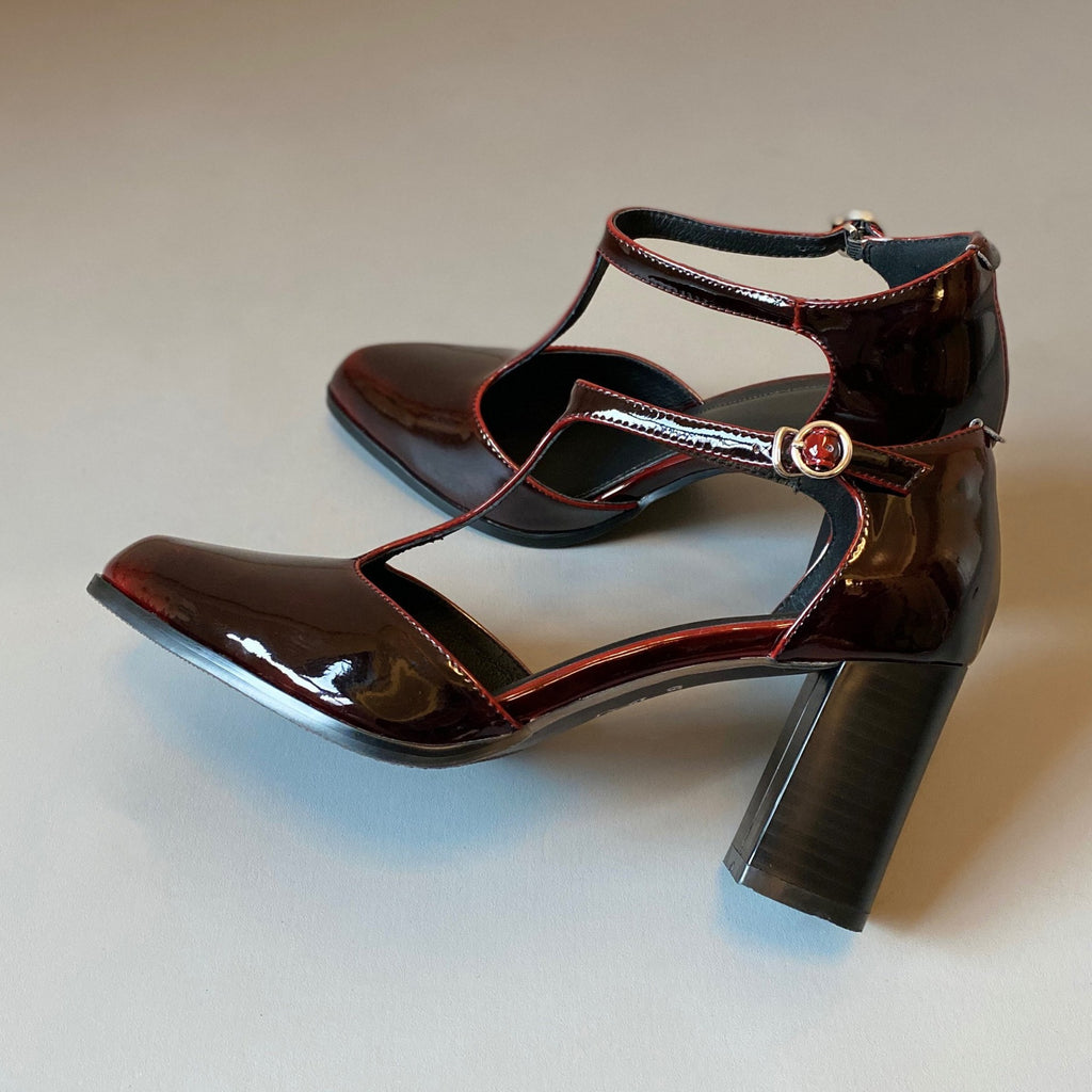 Pointed T-Strap Mary Jane Heels