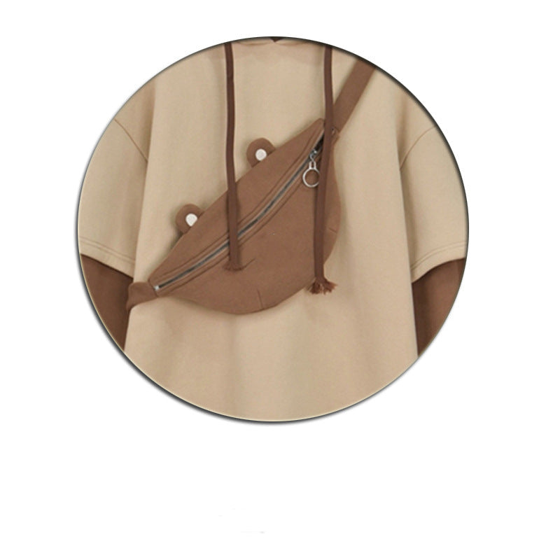 Layered Hoodie with Pouch