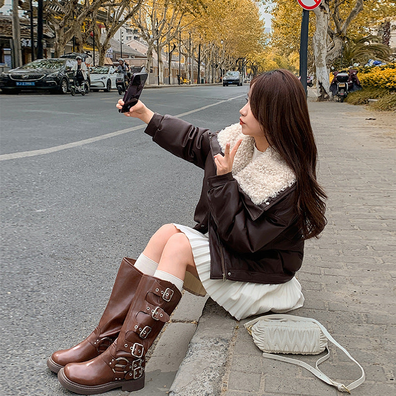 Fur Collar Cotton Padded Jacket