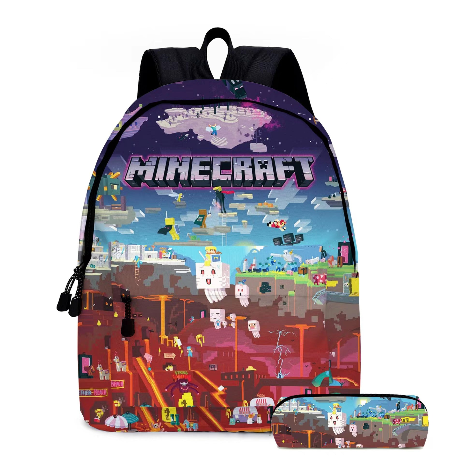 Pixel Game Backpack Set