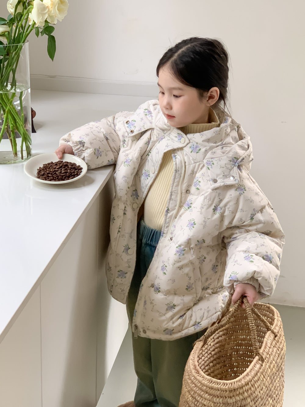 Girls' Hooded Puffer Jacket