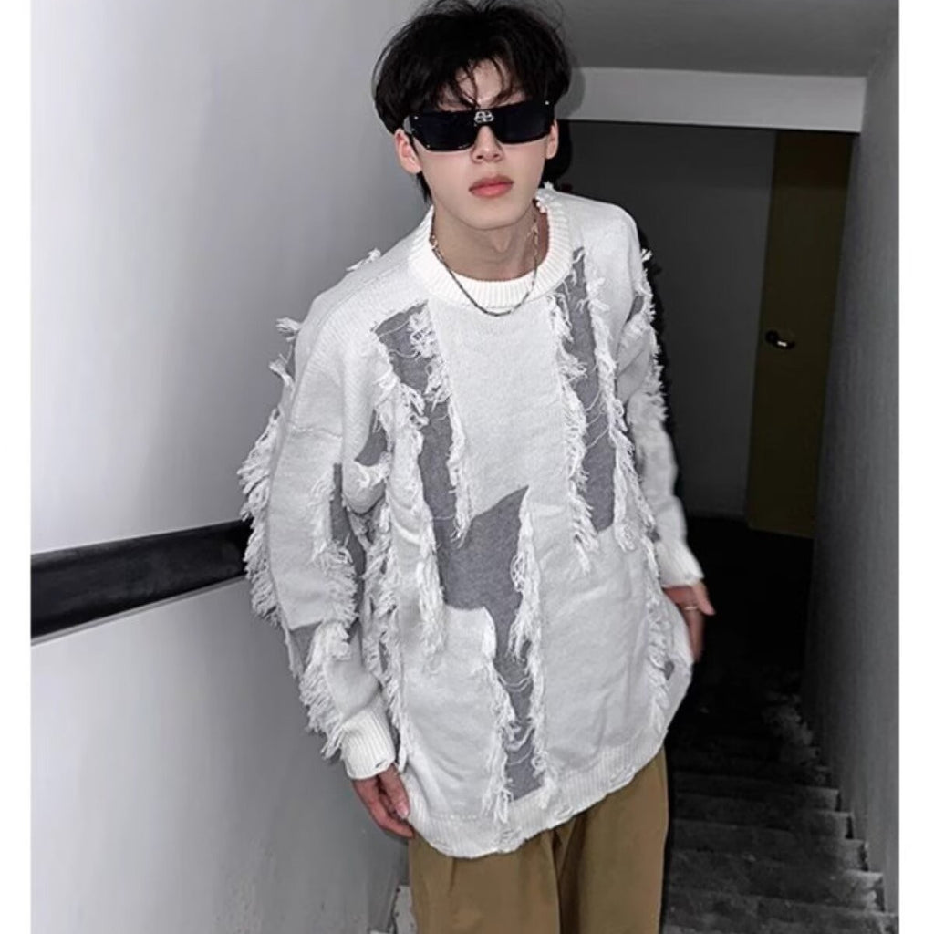 Distressed Knit Sweater