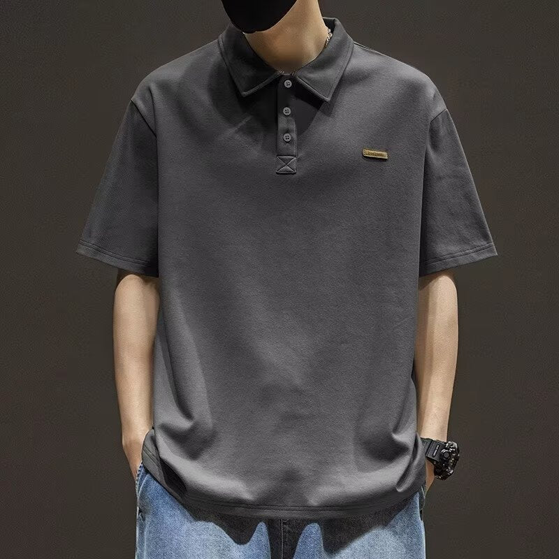 Japanese Polo Shirt: Short Sleeve Lapel