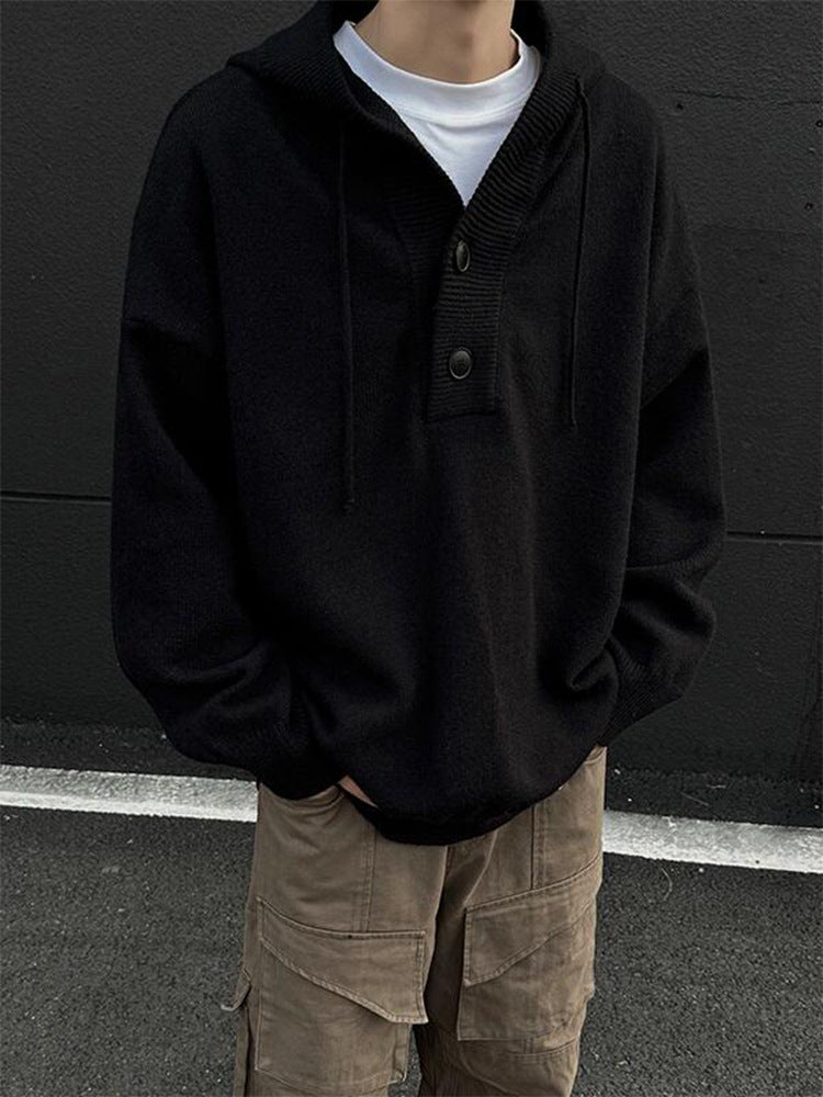 Knitted Hooded Cardigan