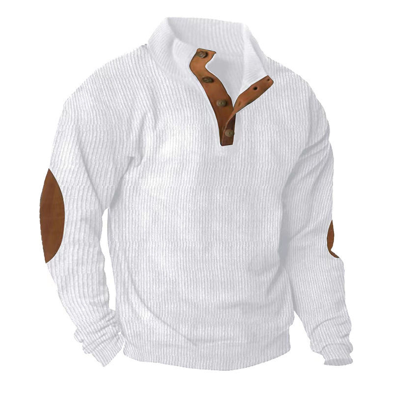 Men's Vintage Style Elbow Patch Pullover