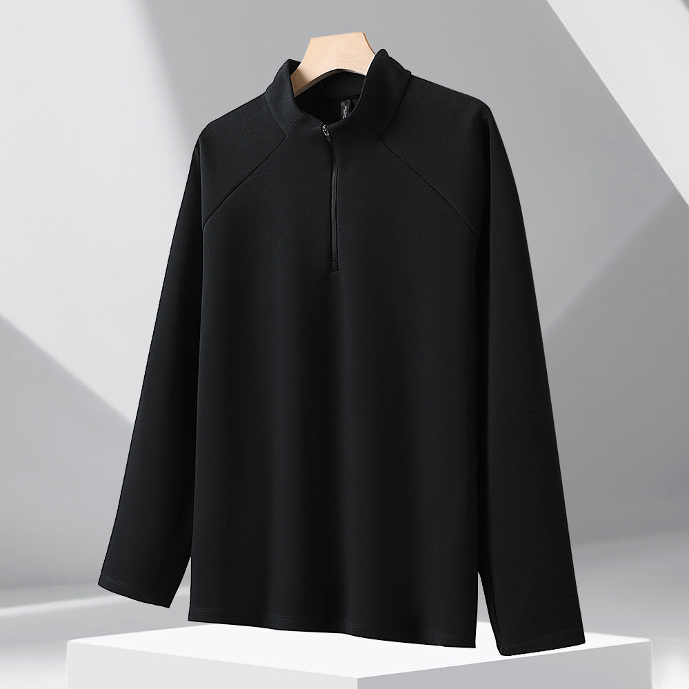 Half-Zip Stand-Collar Sweatshirt