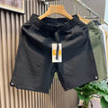 Textured Casual Drawstring Shorts