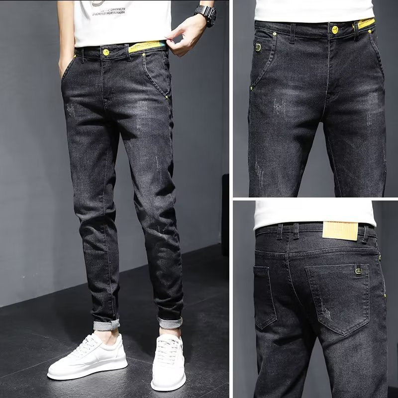 Slim-Fit Stretch Denim Trousers
