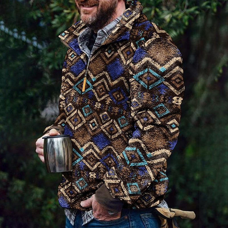 Southwestern Pattern Fleece Jacket