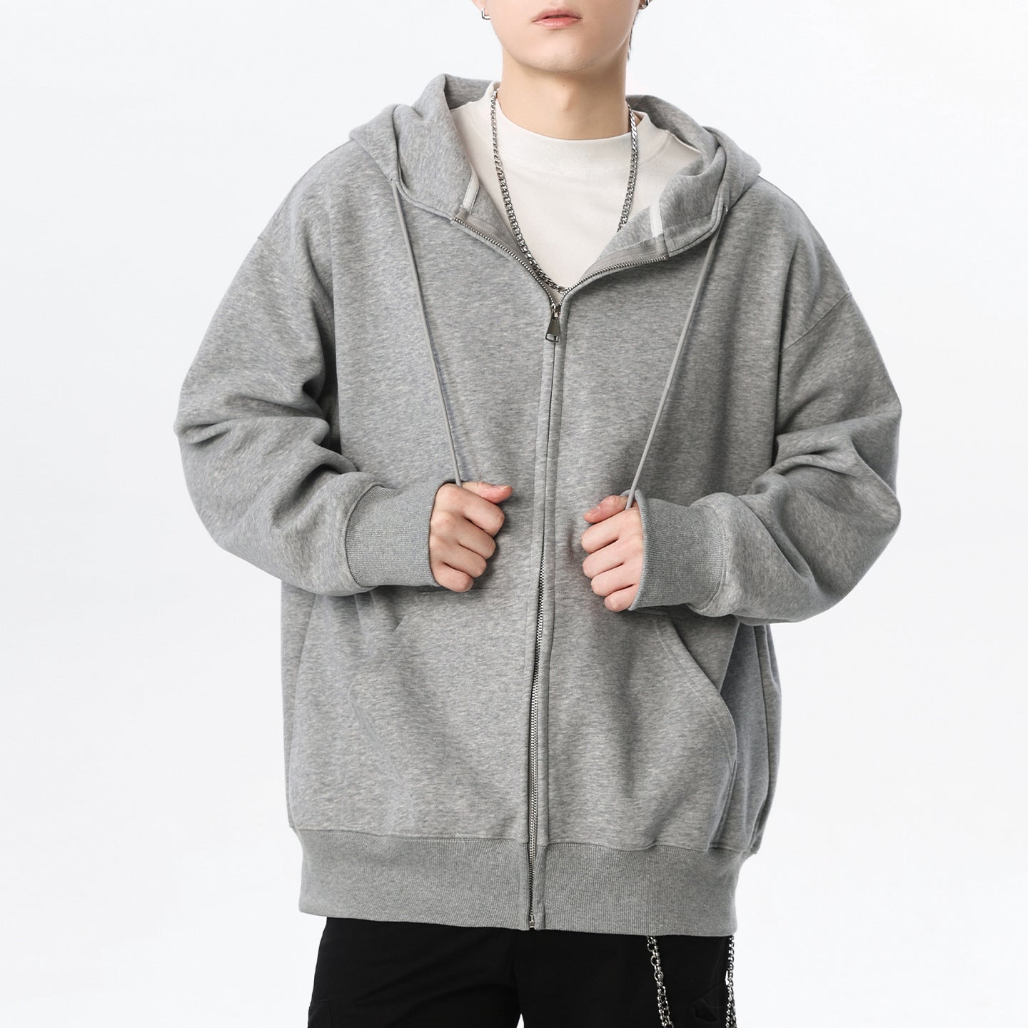 Casual Zip-Up Hoodie