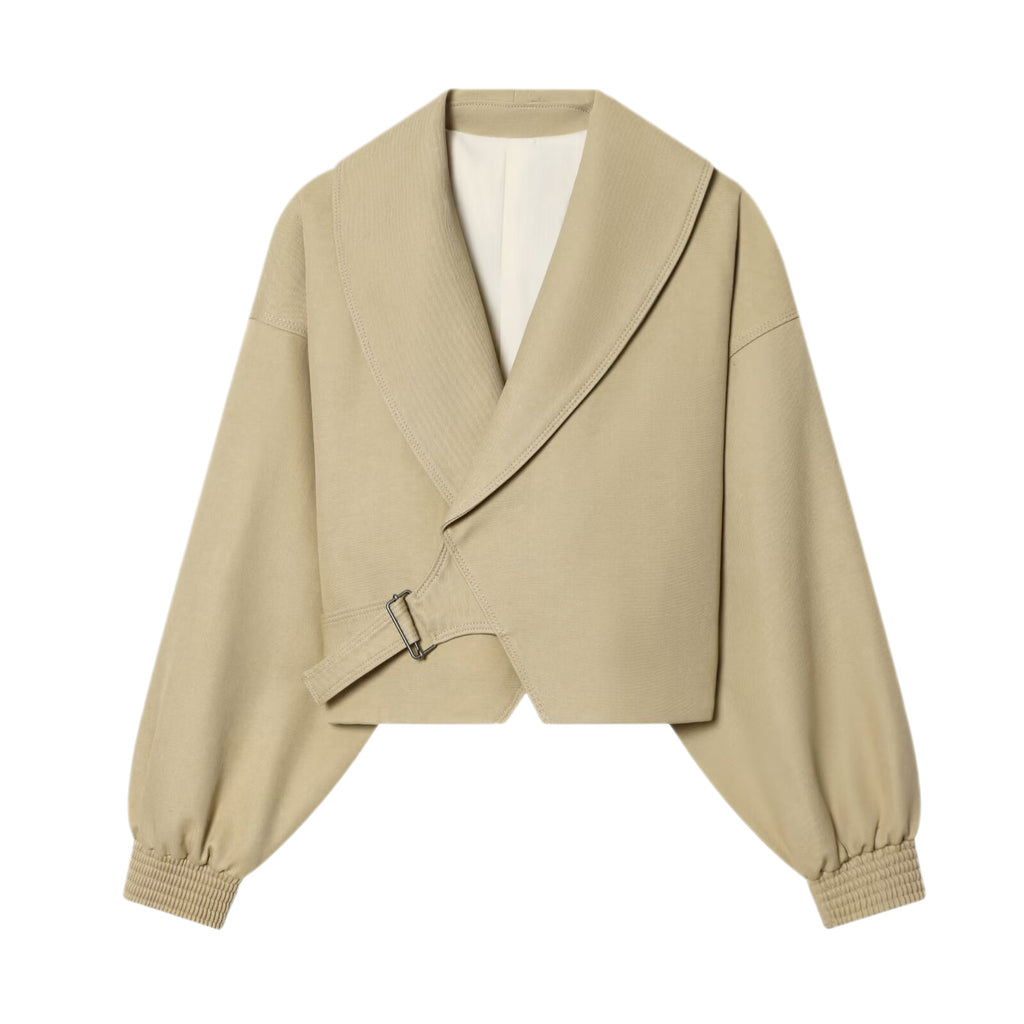 Women's Belted Cropped Jacket