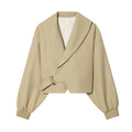 Women's Belted Cropped Jacket