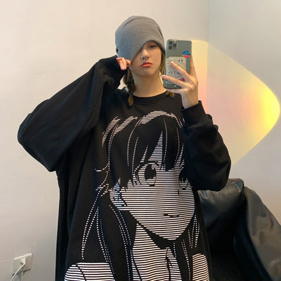 Street Edge Oversized Couple's Sweater