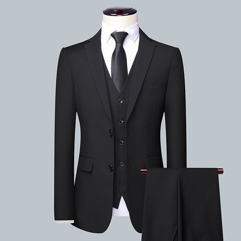 Slim Fit Three-Piece Groom Formal Suit