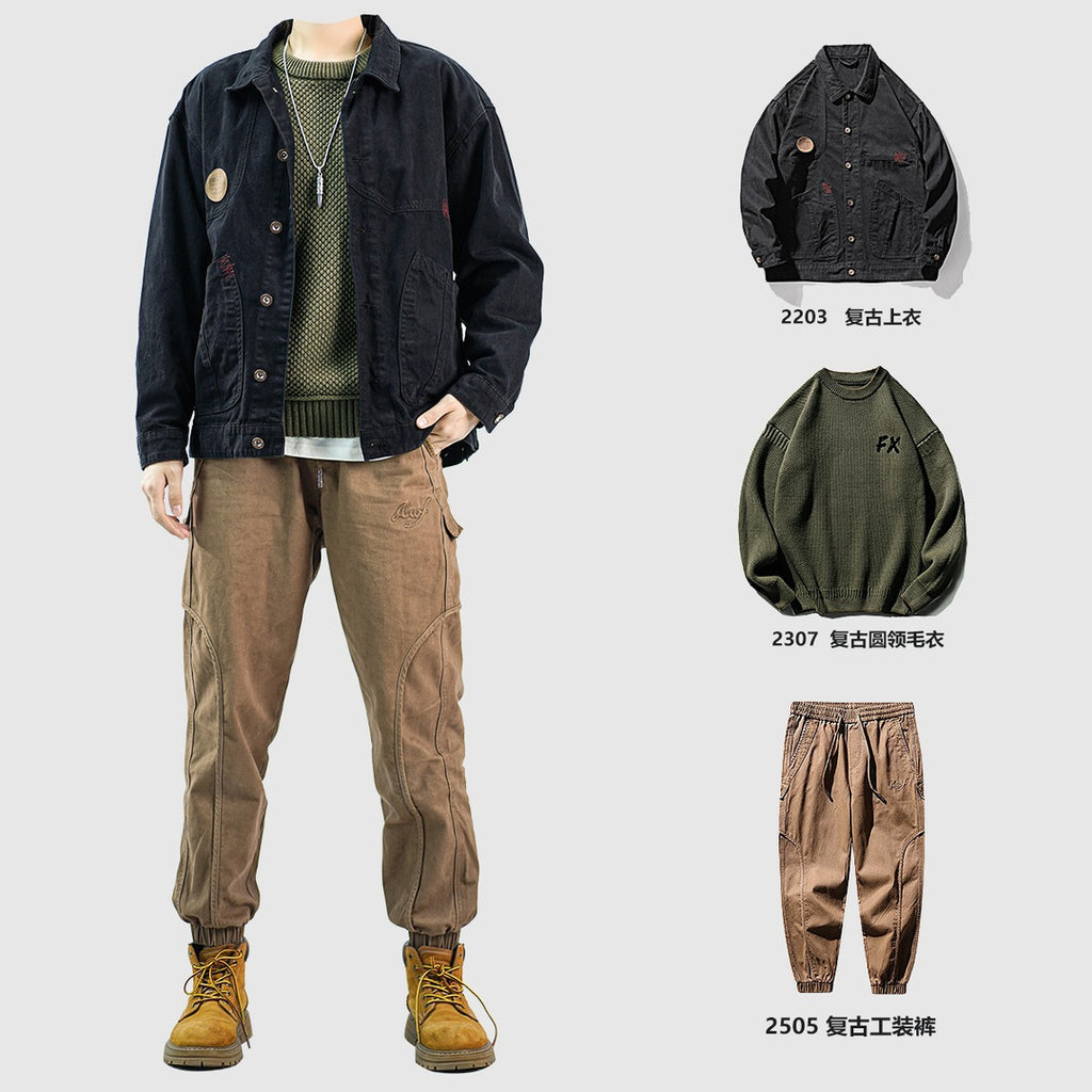 Vintage Workwear Three-Piece Set