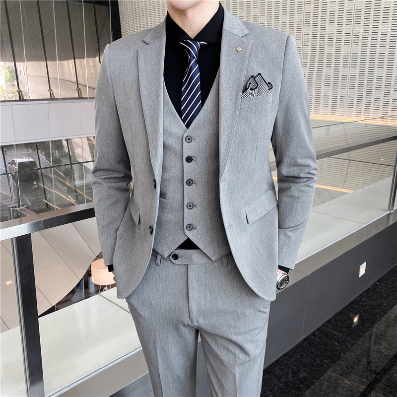 Modern Slim-Fit Three-Piece Suit