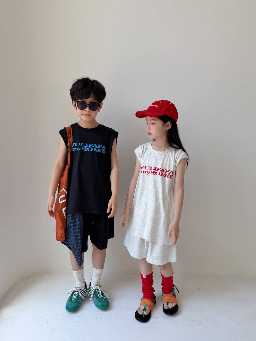 Kids' Sleeveless Letter Sports Set