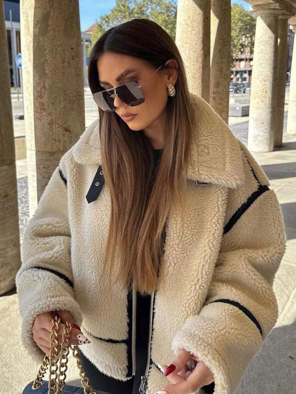 Women's Shearling-Style Jacket