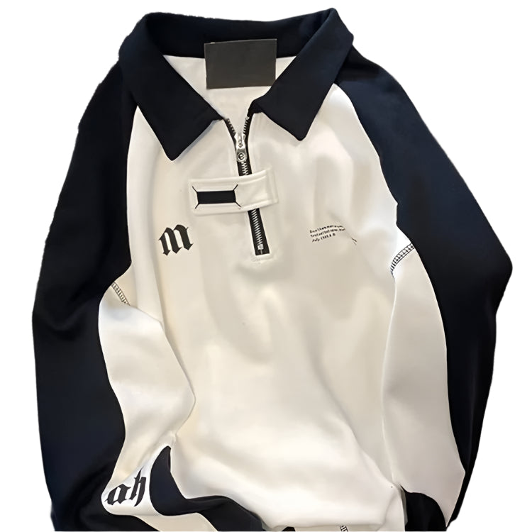 Half-Zip Polo Neck Sweatshirt