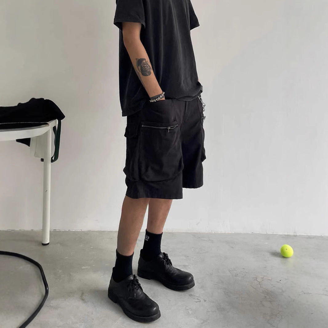 Vintage-Washed Cargo Shorts