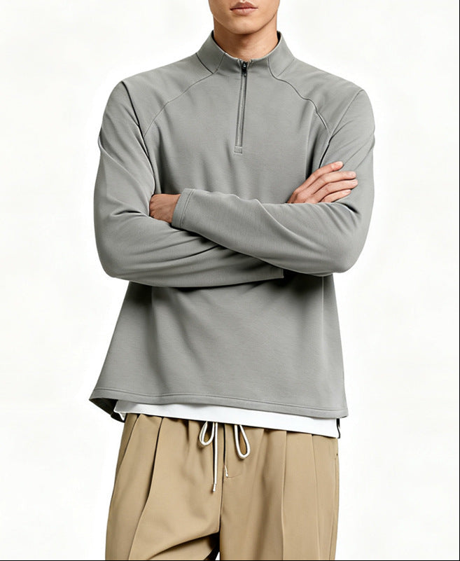 Versatile Zip-Neck Sweatshirt