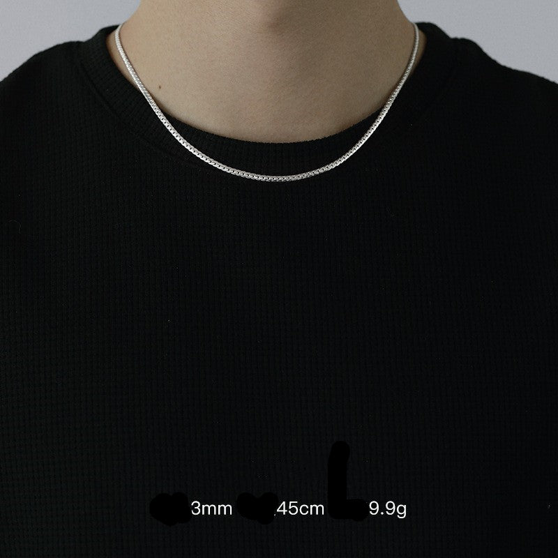 Minimalist Silver Plated Curb Chain