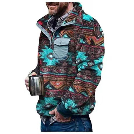 Southwestern Pattern Fleece Jacket