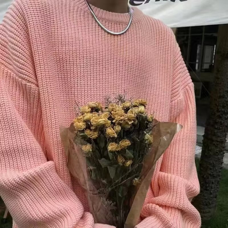 Men's Retro Round-Neck Sweater