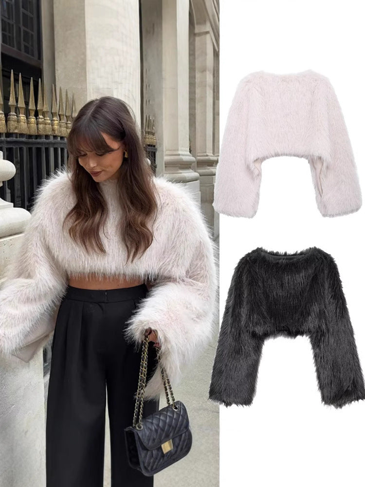 Women's Faux Fur Pullover Coat