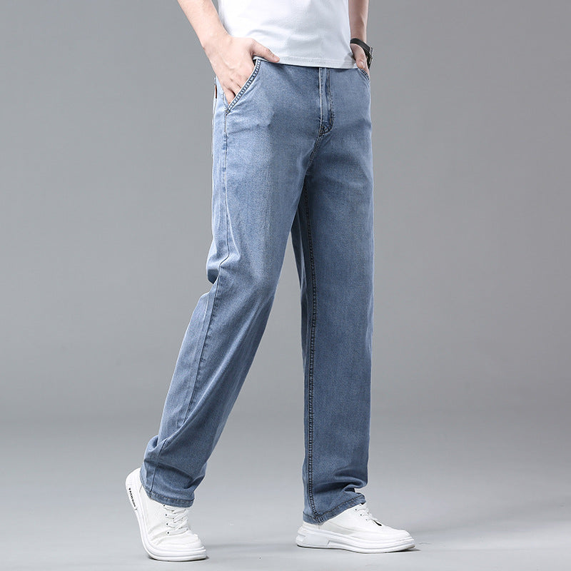 Ice Silk Wide-Leg Jeans