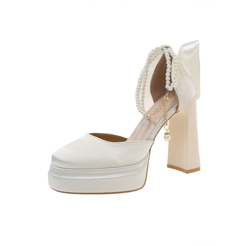 Satin Bridal Mary Jane Heels